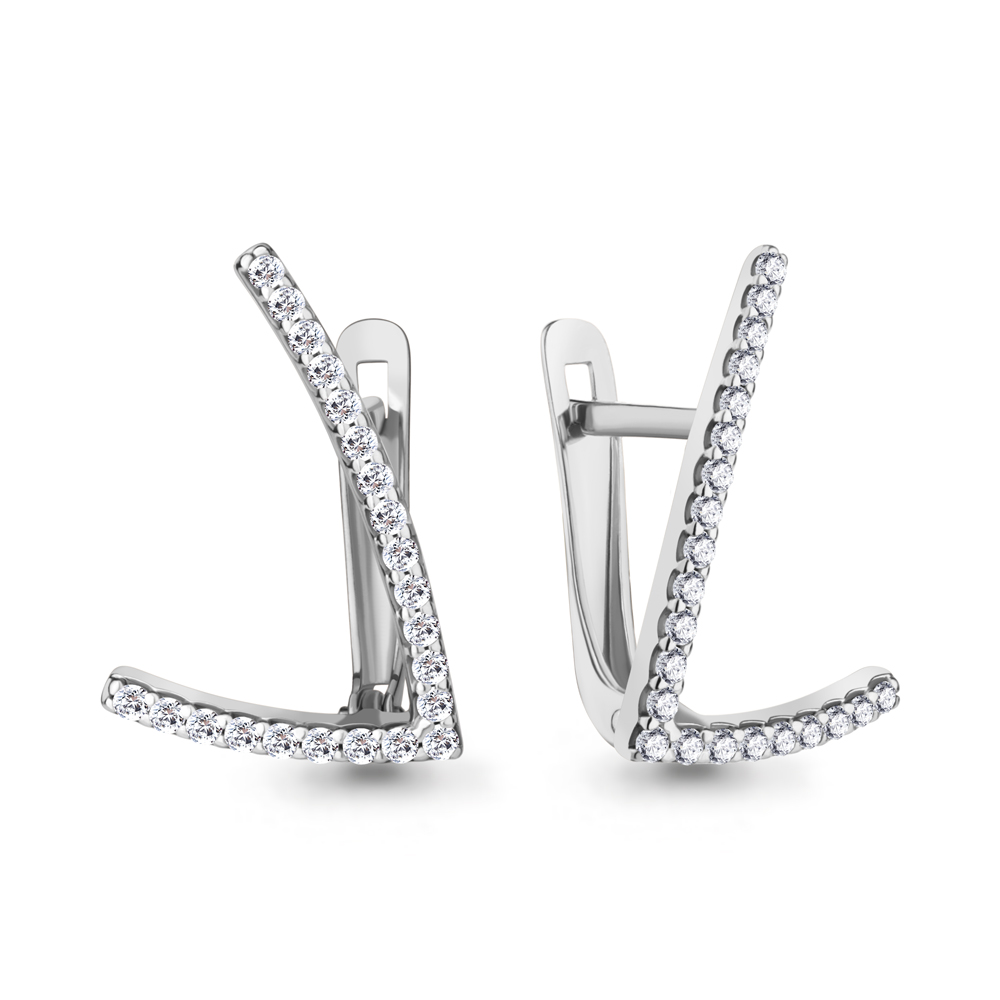 

Серьги из серебра с фианитом Aquamarine Aquamarine 49791А_925_р, 49791А_925_р