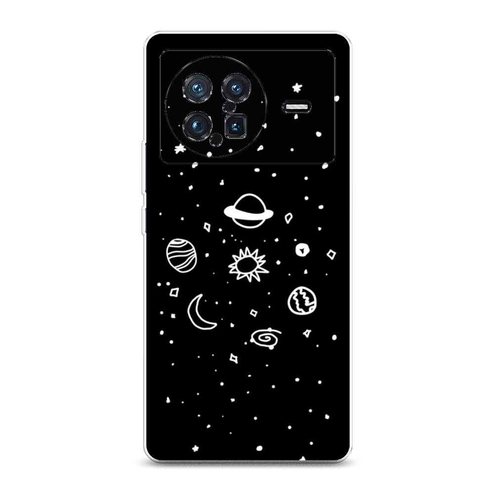 

Чехол на Vivo X Note "Дудл солнечной системы", Бежевый;серый, 266950-2