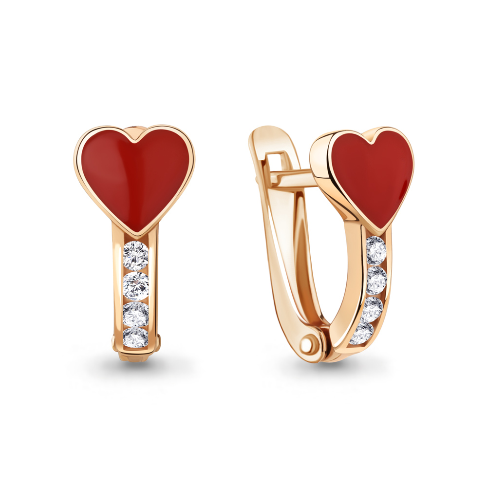 

Серьги из серебра с фианитом\эмалью Aquamarine Aquamarine 49787А_925_з, 49787А_925_з