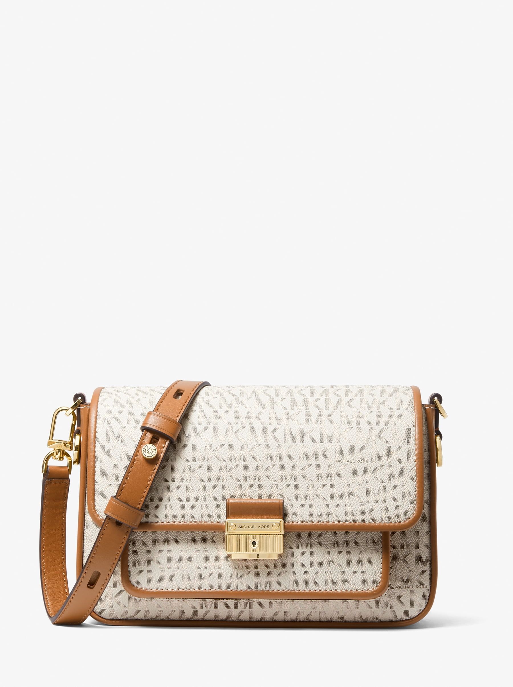 

Сумка женская Michael Kors Bradshaw_B00320 бежевая;коричневая, Коричневый, Bradshaw_B00320