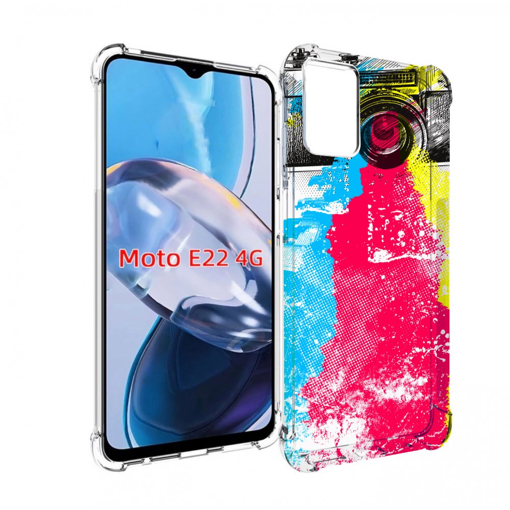 

Чехол MyPads цветной фотоаппарат для Motorola Moto E22 4G / E22i 4G, Прозрачный, Tocco