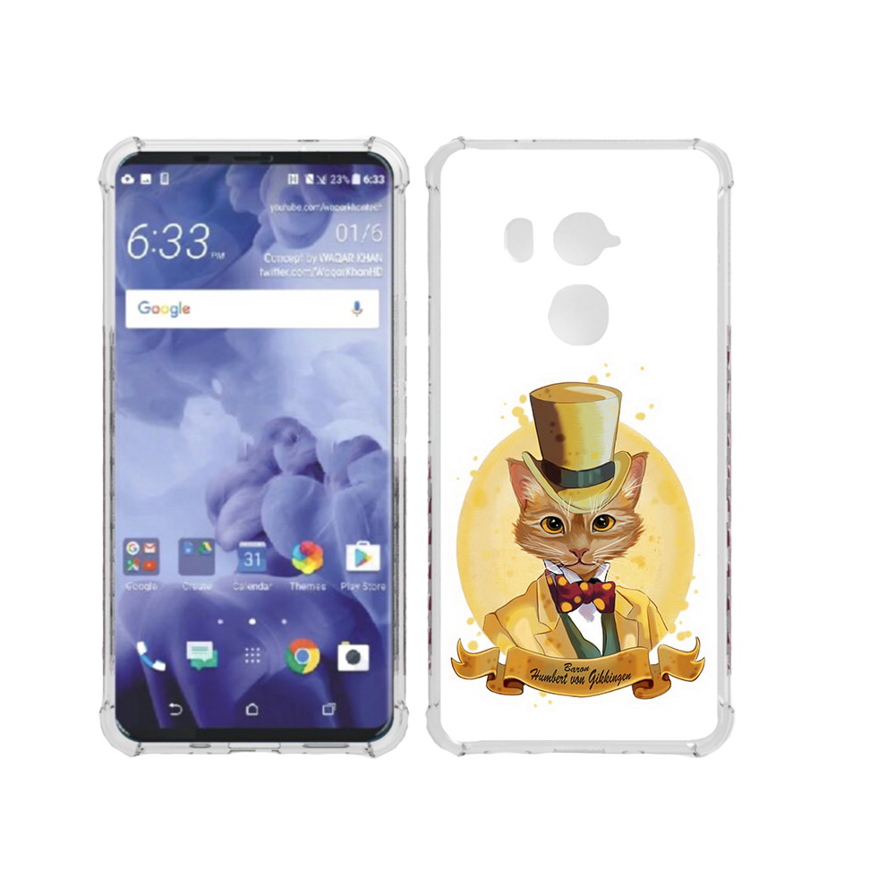 

Чехол MyPads Tocco для HTC U11 Plus кот юрист, Прозрачный, Tocco