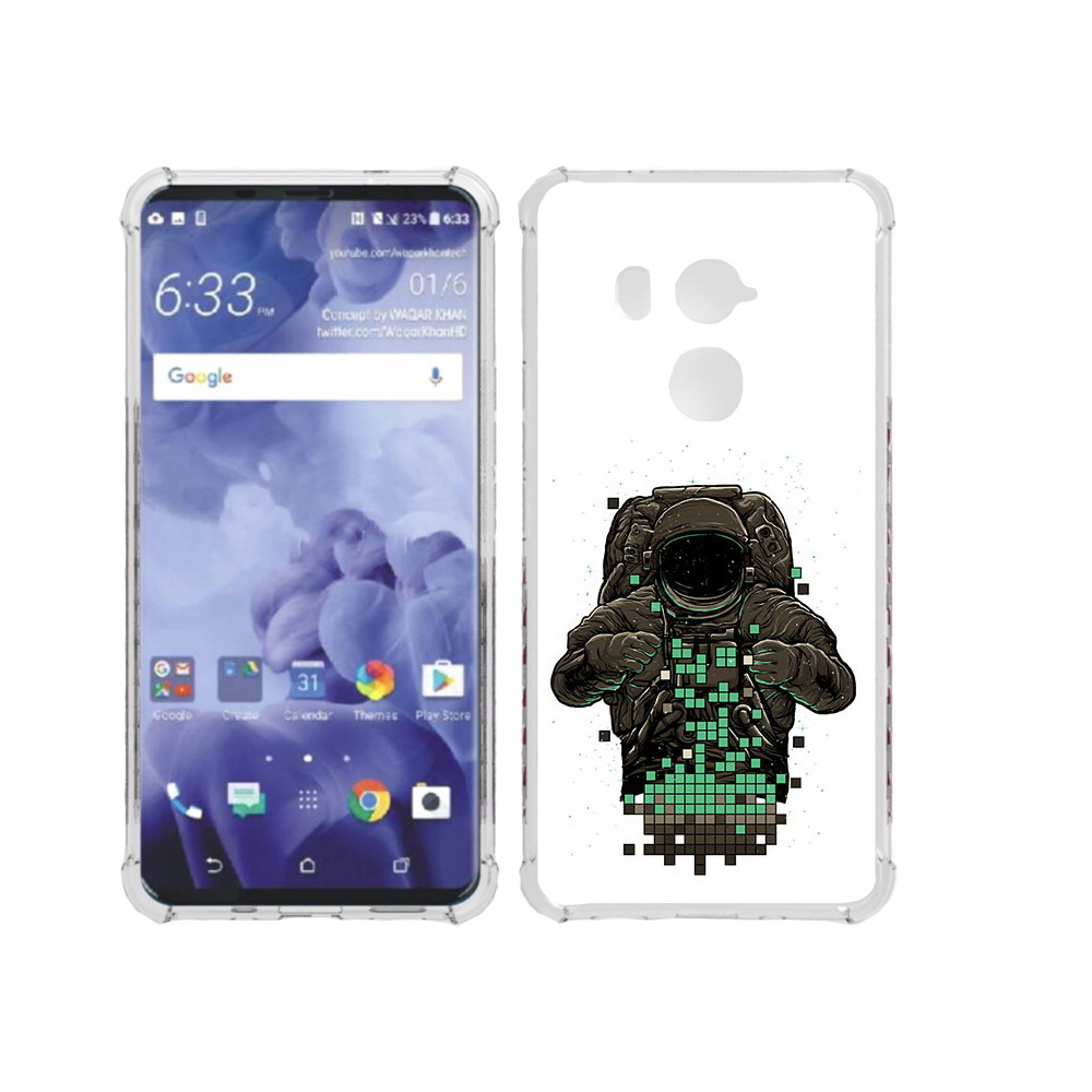 

Чехол MyPads Tocco для HTC U11 Plus космонавт с пикселями, Прозрачный, Tocco