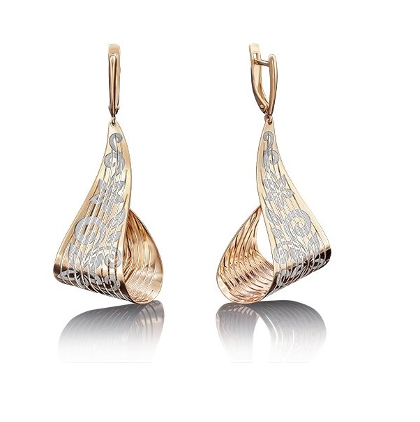 

Серьги из красного золота без вставки PLATINA jewelry 02-3654-00-000-1110-48, 02-3654-00-000-1110-48