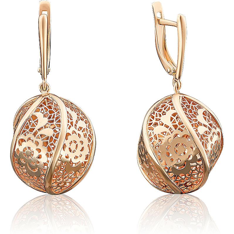 

Серьги из красного золота без вставки PLATINA jewelry 02-3534-00-000-1110-48, 02-3534-00-000-1110-48