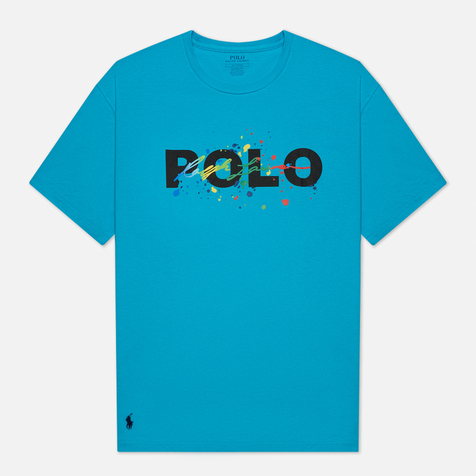 фото Футболка мужская polo ralph lauren 710-852108 голубая xxl