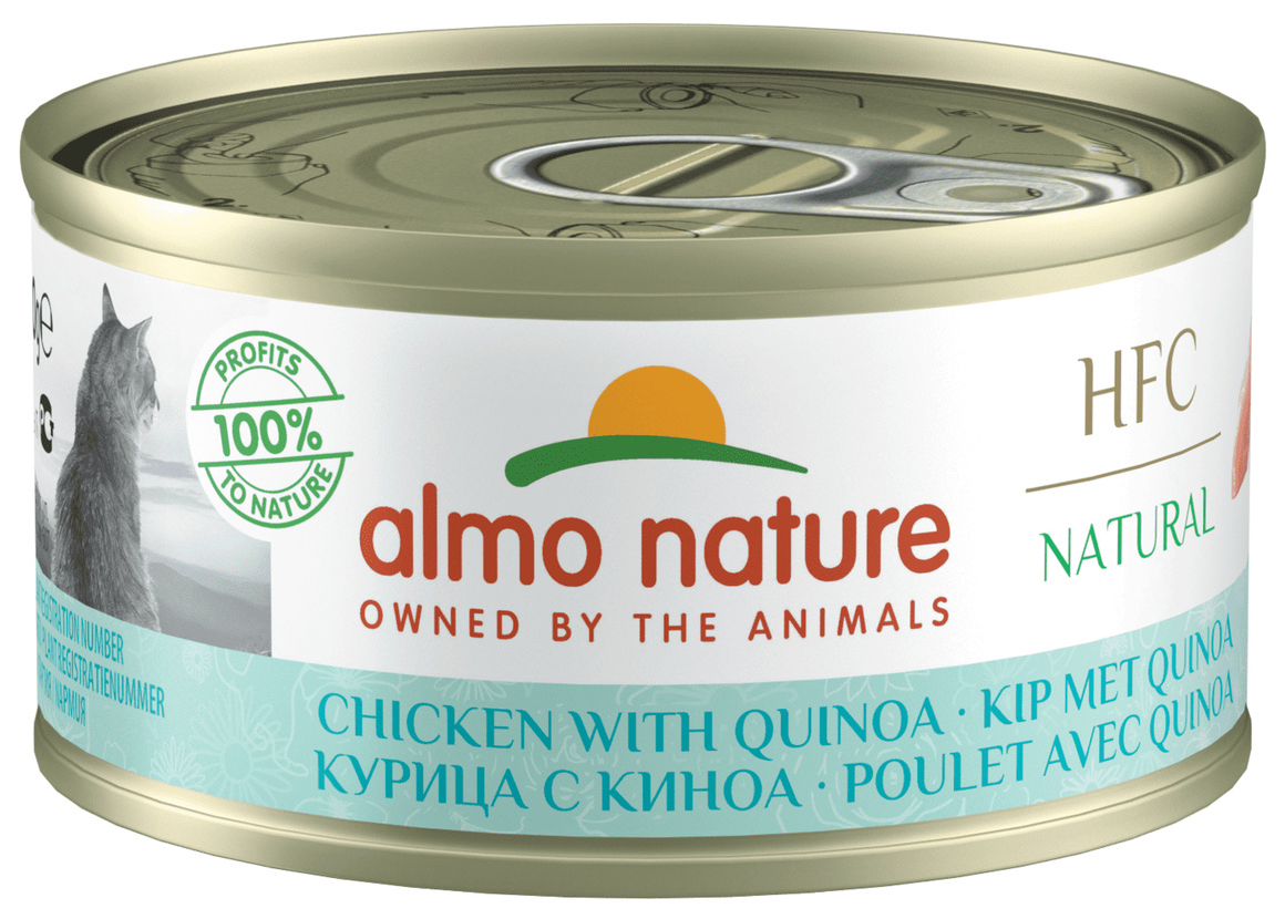 Влажный корм для кошек Almo Nature HFC Natural, с курицей и киноа, 24x70 г