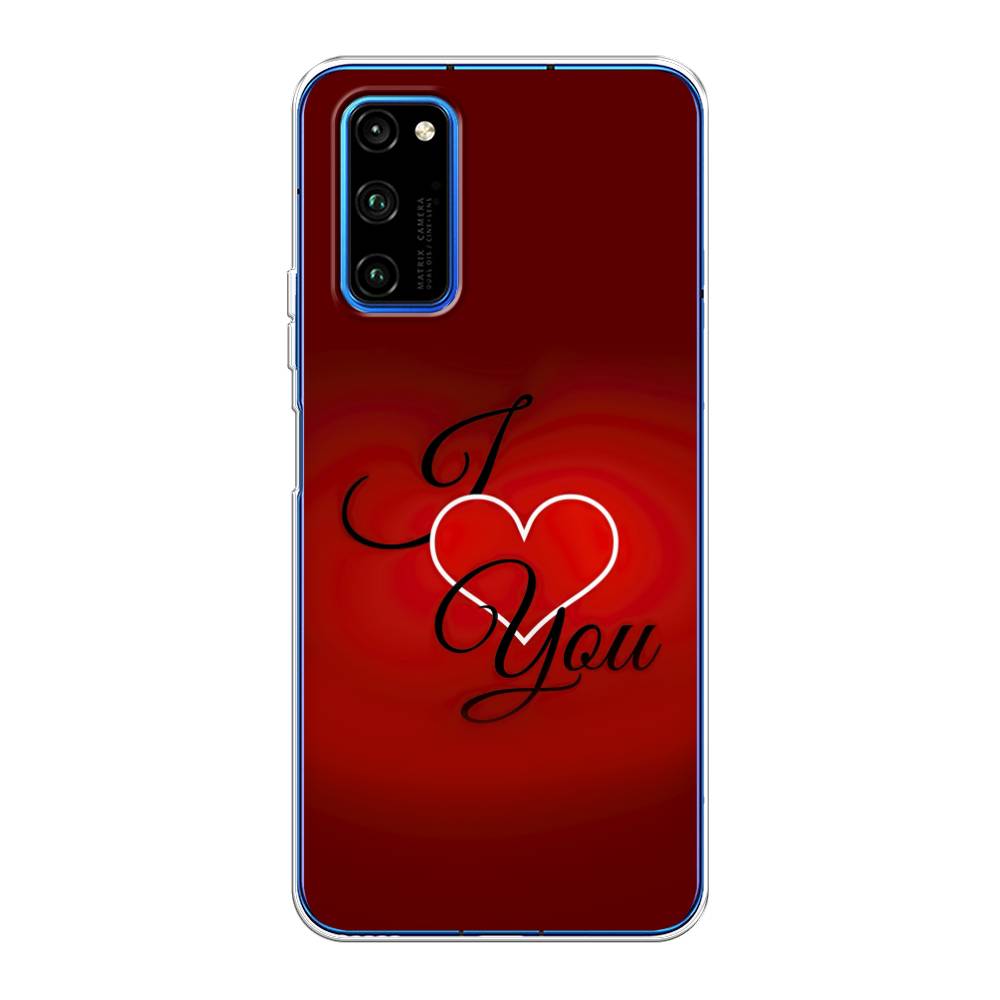 

Чехол Awog на Huawei Honor V30 Pro "I love you 3", Красный;черный, 611450-6