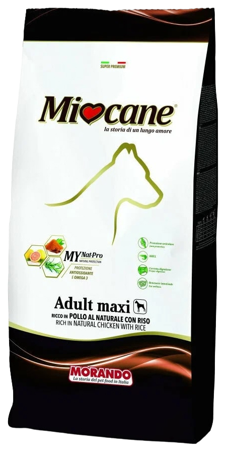 Сухой корм для собак Miocane Adult Maxi для крупных пород, с курицей и рисом, 20 кг