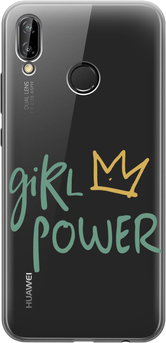 

Чехол на Huawei P20 Lite/Nova 3e "Girl Power!" прозрачный, Прозрачный;зеленый, 1690