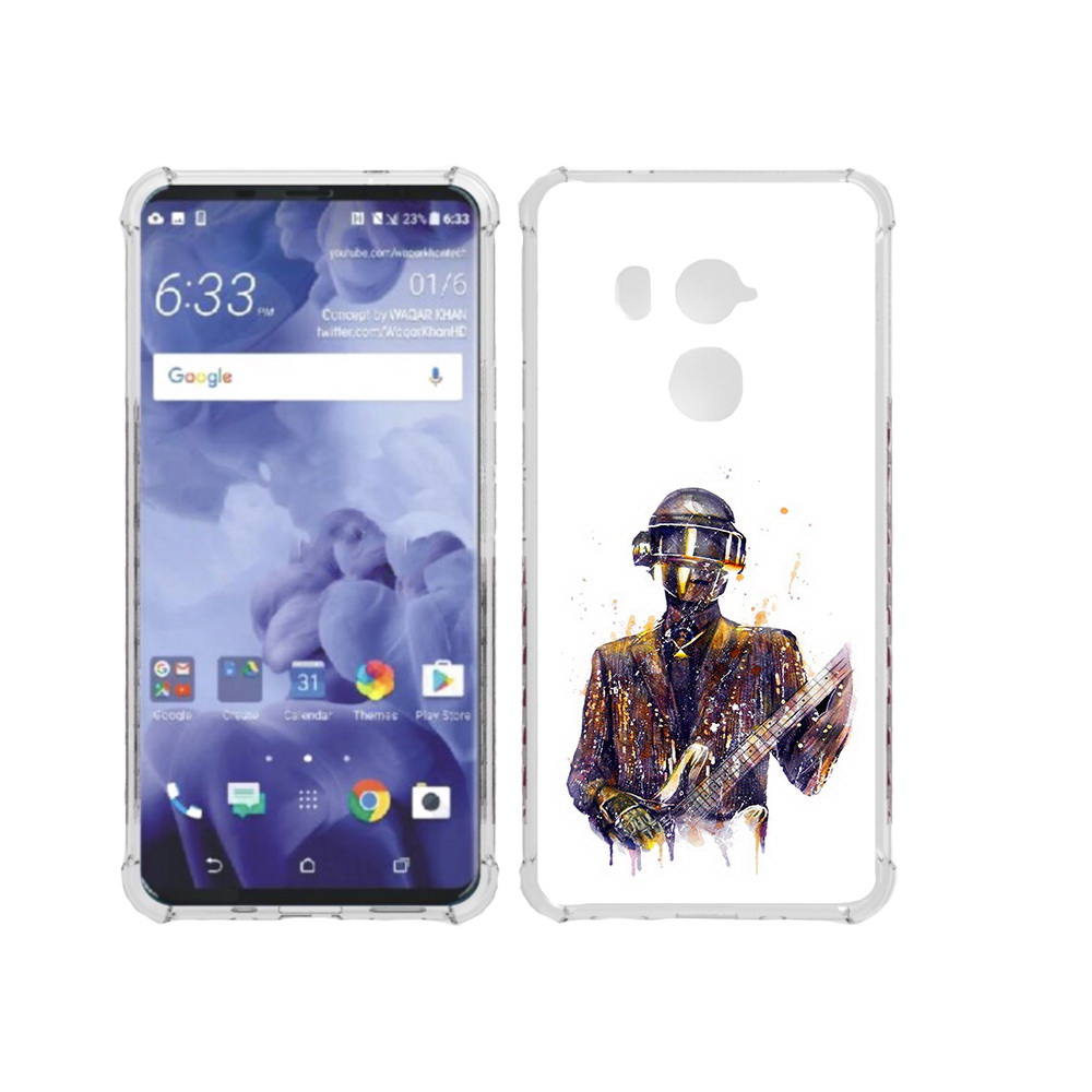 

Чехол MyPads Tocco для HTC U11 Plus космо-гитарист, Прозрачный, Tocco