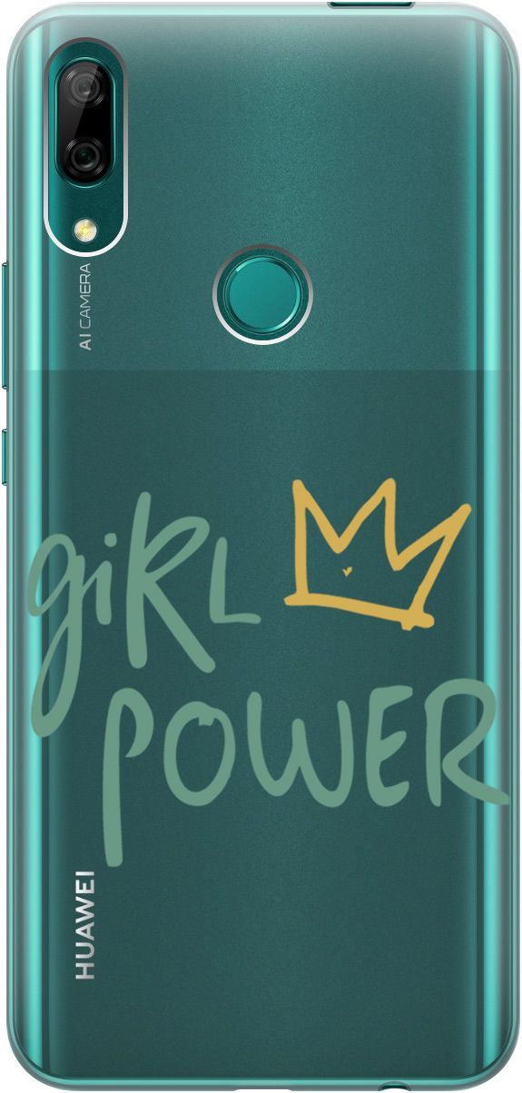 

Чехол на Honor 9X/Huawei P Smart Z/Y9 Prime (2019) "Girl Power!" прозрачный, Прозрачный;зеленый, 1689
