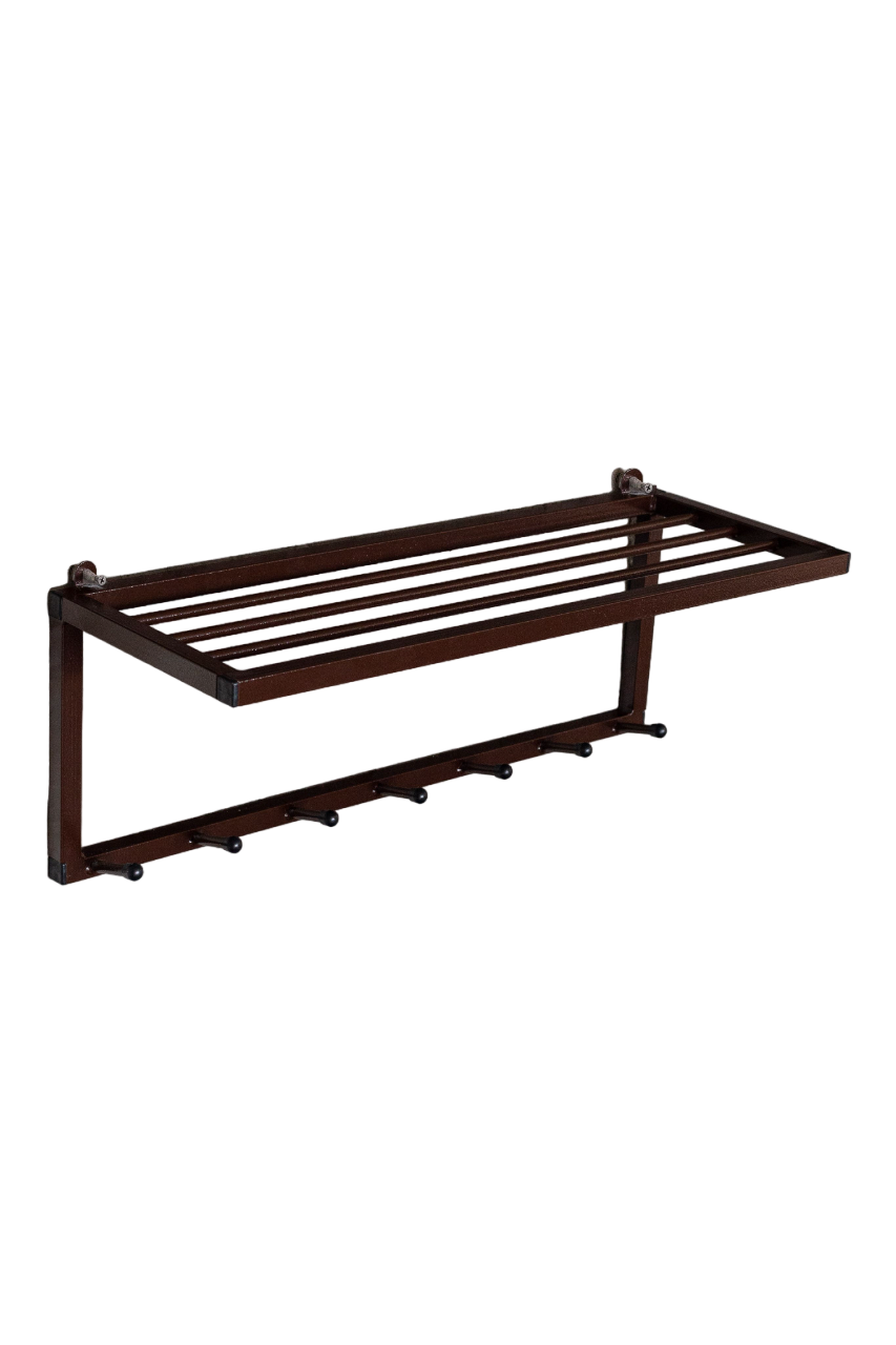 вешалка настенная Playwoods hanger shelf темно-коричневый