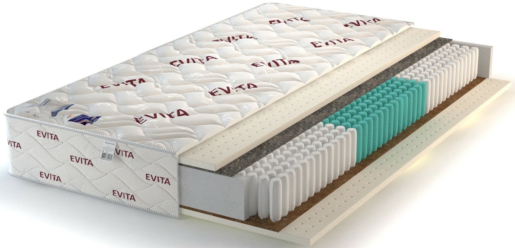 

Матрас Evita Basis Plus 140x195, Белый, Basis Plus