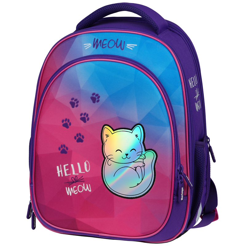 

Ранец Berlingo Expert Light облегченный Hello meow 38*28*15 см розовый 336330, Фиолетовый