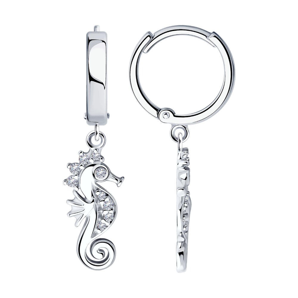 

Серьги из серебра с фианитом SOKOLOV 94025720, 94025720