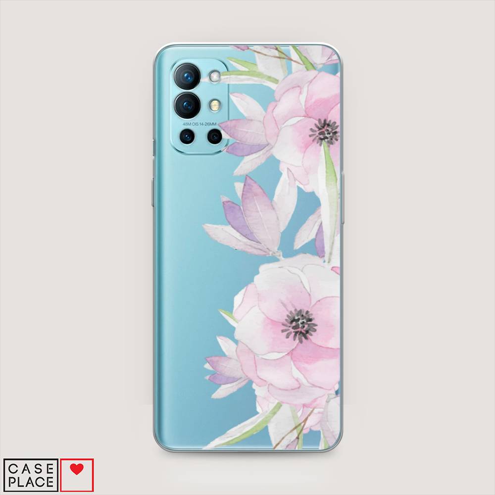 

Чехол Awog на OnePlus 9R / ВанПлас 9R "Нежные анемоны", Розовый;черный;фиолетовый, 151650-8