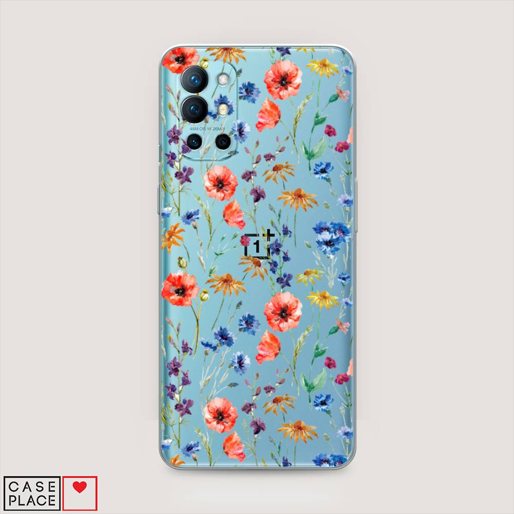

Чехол Awog на OnePlus 9R / ВанПлас 9R "Маки и васильки фон", 151650-8