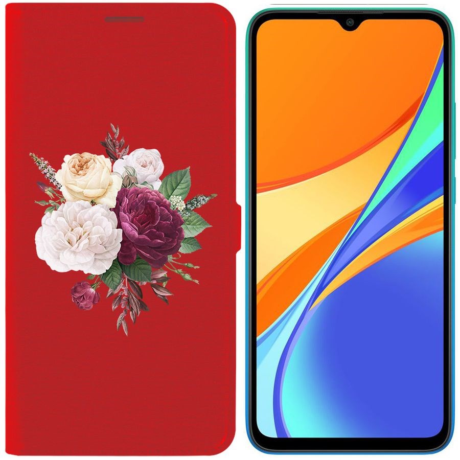 Чехол-книжка Eco Book для Xiaomi Redmi 9C Цветочная композиция