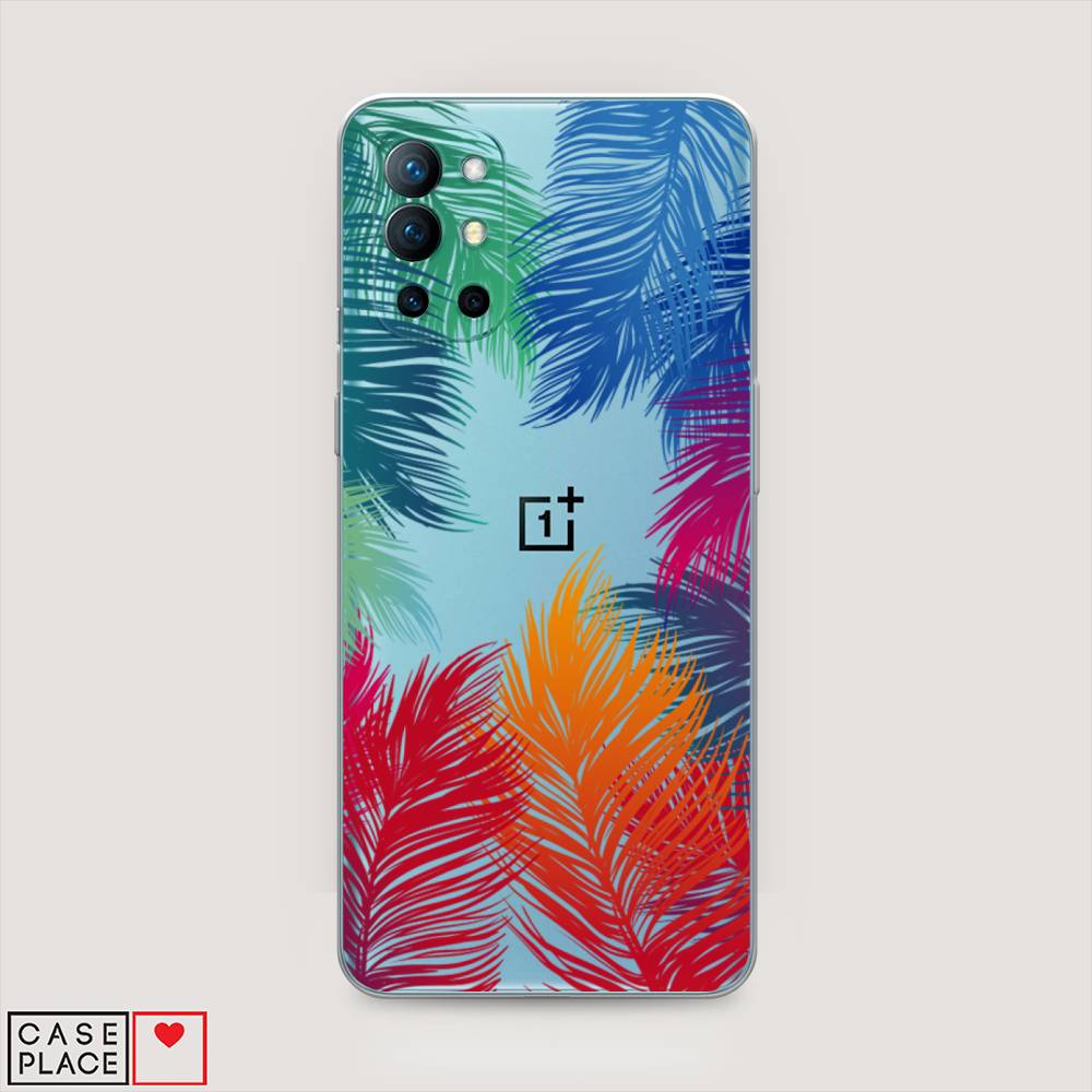 фото Чехол awog "рамка из перьев" для oneplus 9r