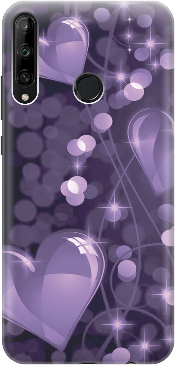 

Чехол на Honor 9C/Huawei P40 Lite E "Любовь в фиолетовом цвете", Фиолетовый;черный, 3986