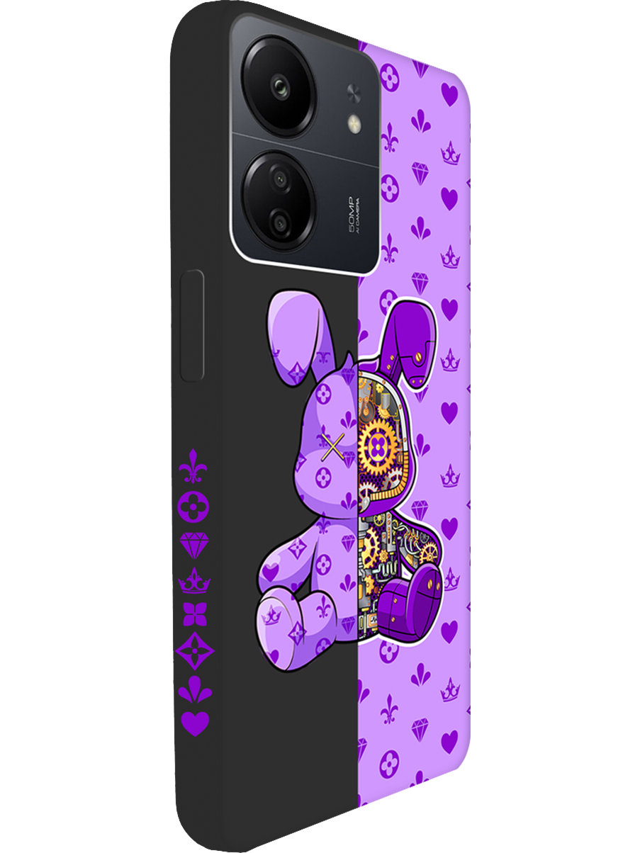 

Силиконовый чехол на Xiaomi Redmi 13C / Poco C65 с принтом матовый черный 821183, Фиолетовый;черный, 777767771