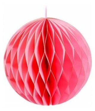 Подвесной бумажный шар, розовый, 30 см, Due Esse Christmas