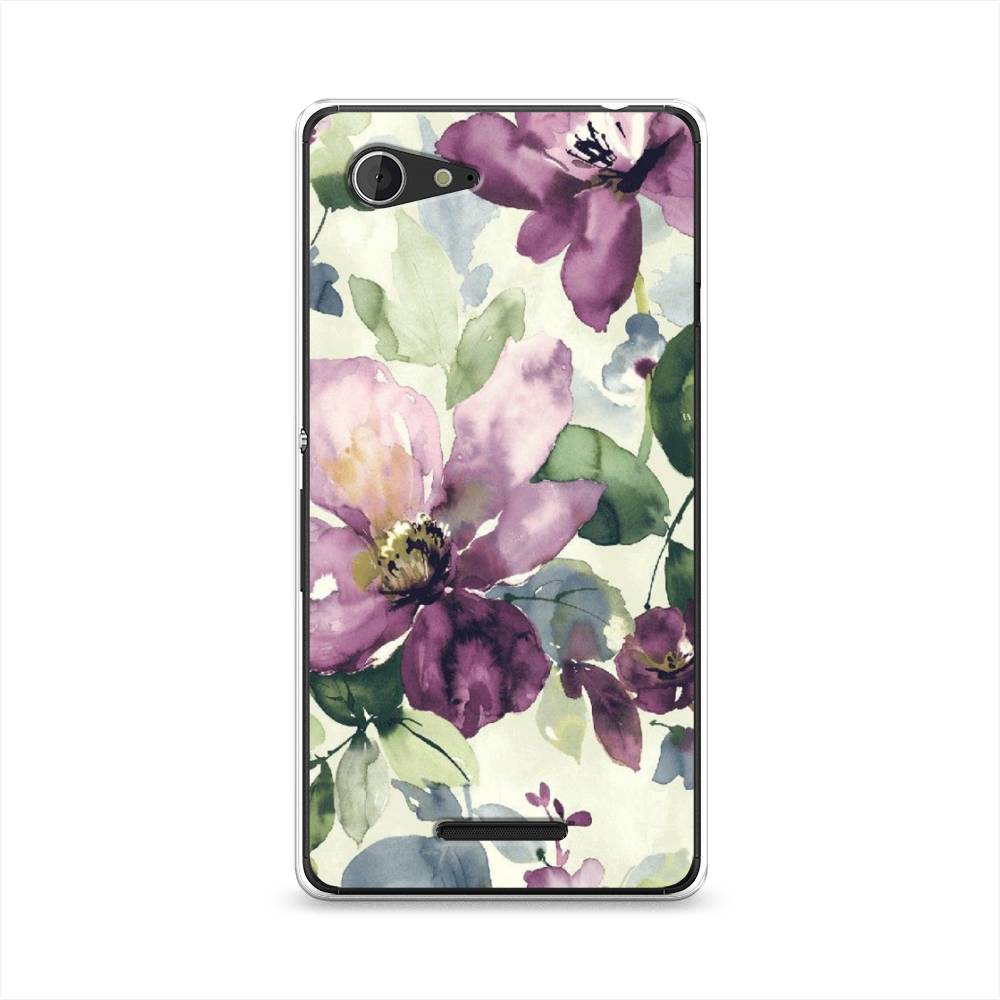 

Чехол Awog "Сиреневые цветы-акварель" для Sony Xperia E3, 52750-10
