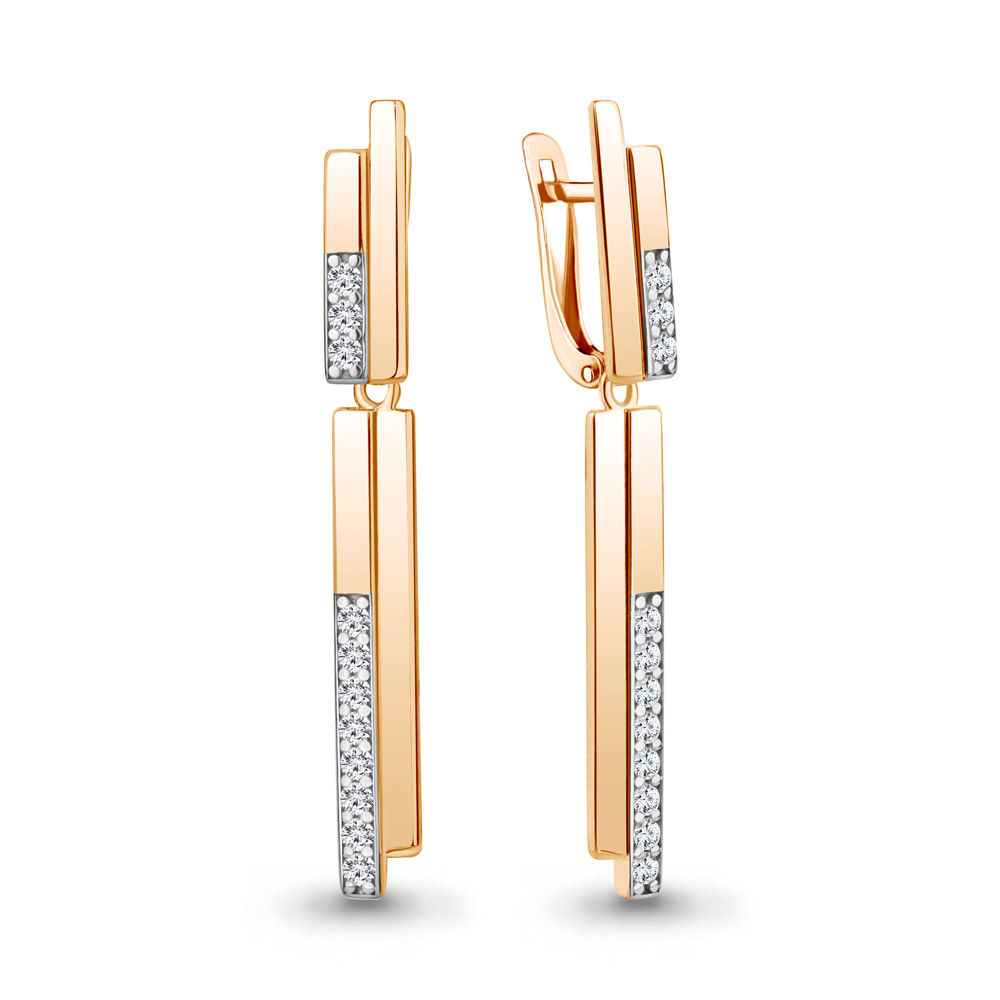 

Серьги из серебра с фианитом Aquamarine Aquamarine 49776А_925_з, 49776А_925_з