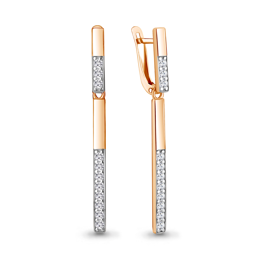 

Серьги из серебра с фианитом Aquamarine Aquamarine 49773А_925_з, 49773А_925_з