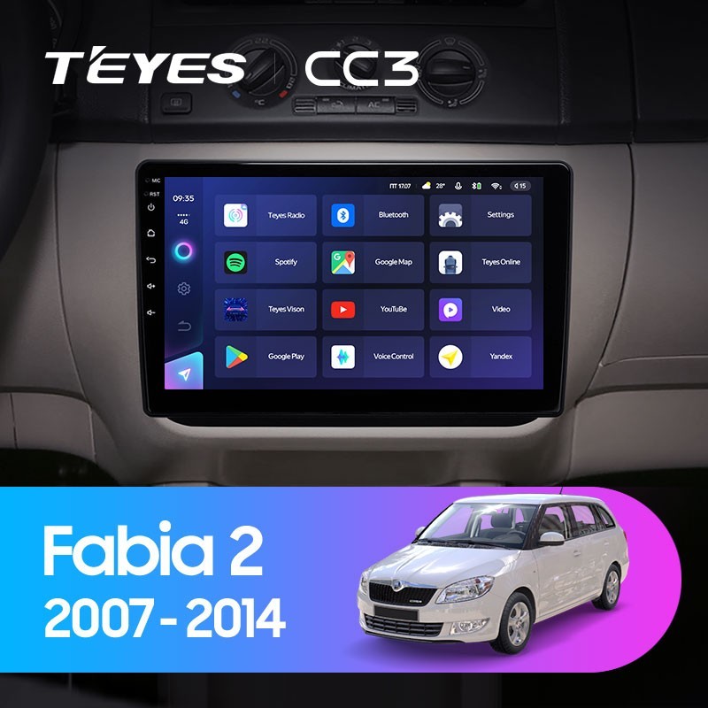 Штатная магнитола Teyes CC3 432 Skoda Fabia 2 2007-2014 3480000₽