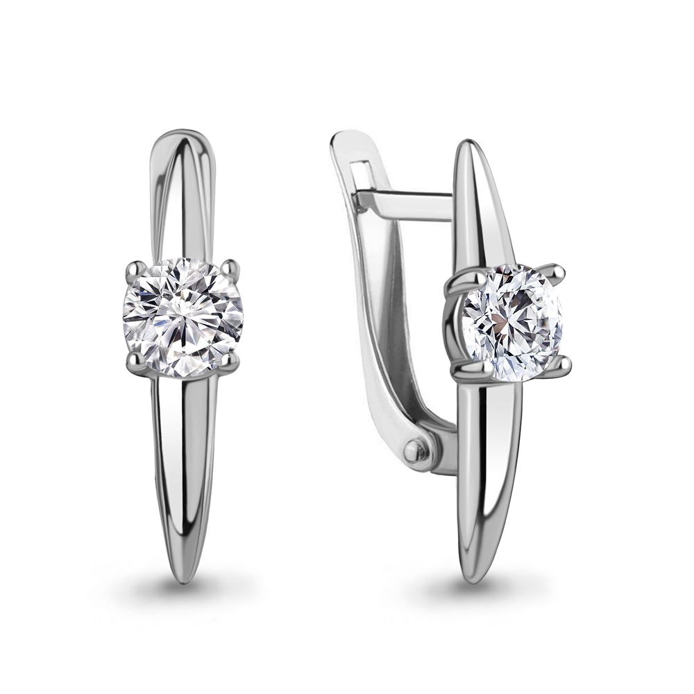 

Серьги из серебра с фианитом Aquamarine Aquamarine 49769А_925_р, 49769А_925_р