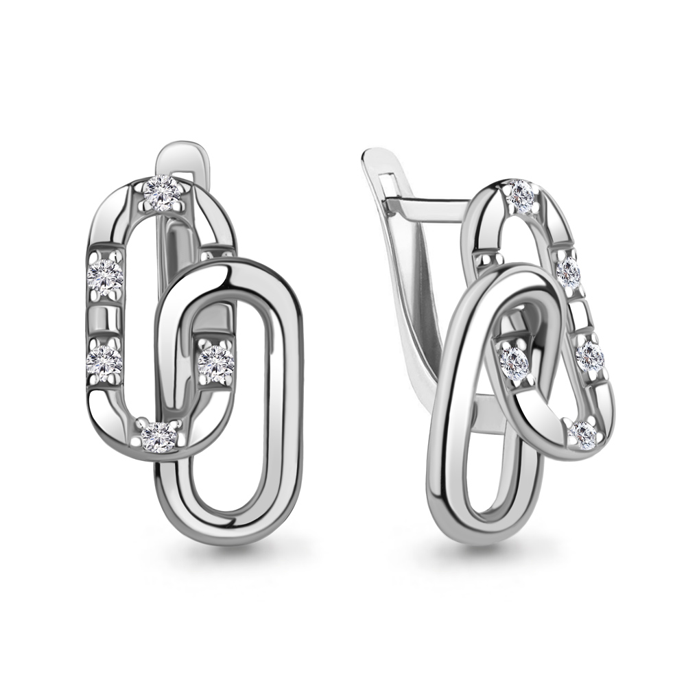

Серьги из серебра с фианитом Aquamarine Aquamarine 49768А_925_р, 49768А_925_р