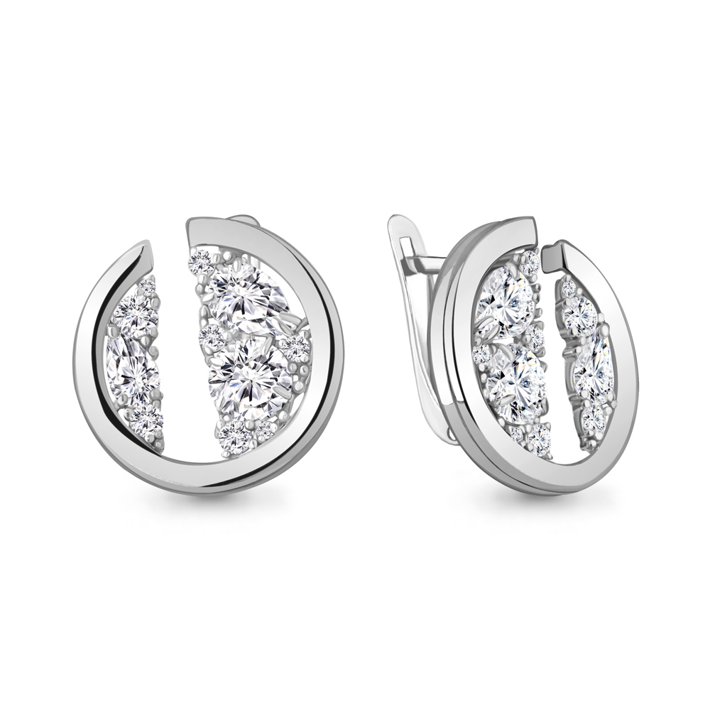 

Серьги из серебра с фианитом Aquamarine Aquamarine 49759А_925_р, 49759А_925_р
