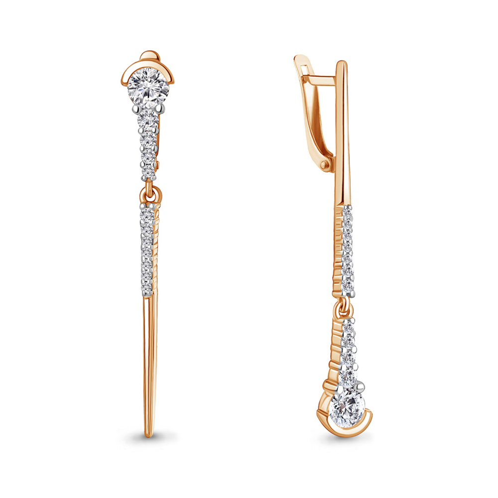 

Серьги из серебра с фианитом Aquamarine Aquamarine 49738А_925_з, 49738А_925_з