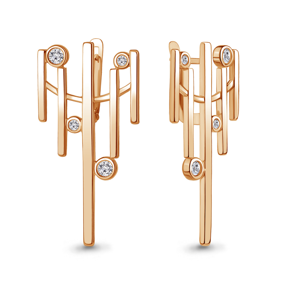 

Серьги из серебра с фианитом Aquamarine Aquamarine 49736А_925_з, 49736А_925_з