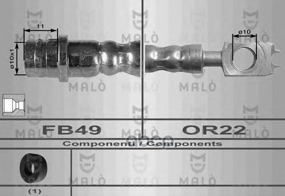 

Шланг Тормозной Malo арт. 8616