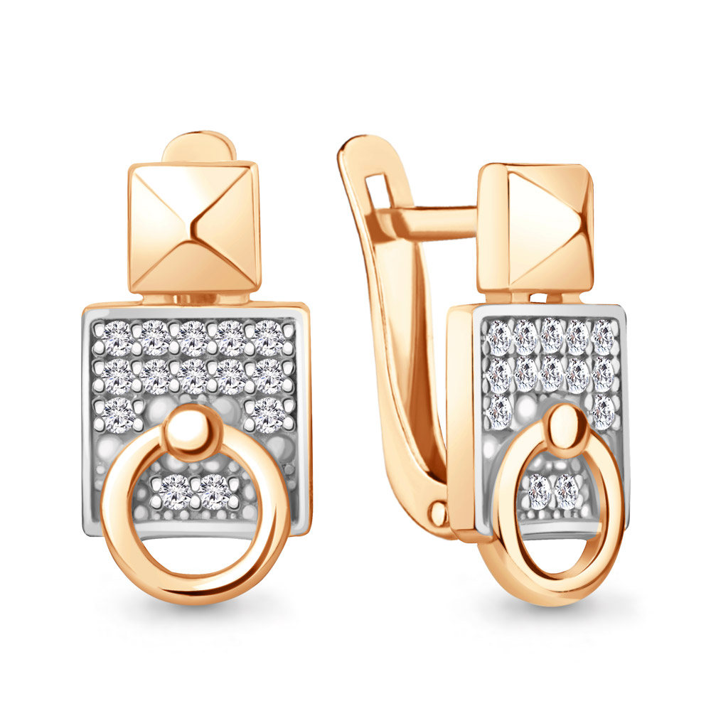 

Серьги из серебра с фианитом Aquamarine Aquamarine 49727А_925_з, 49727А_925_з