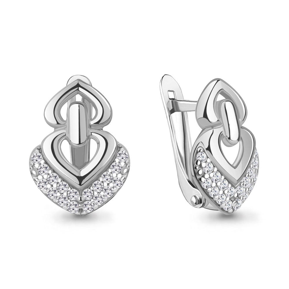 

Серьги из серебра с фианитом Aquamarine Aquamarine 49725А_925_р, 49725А_925_р