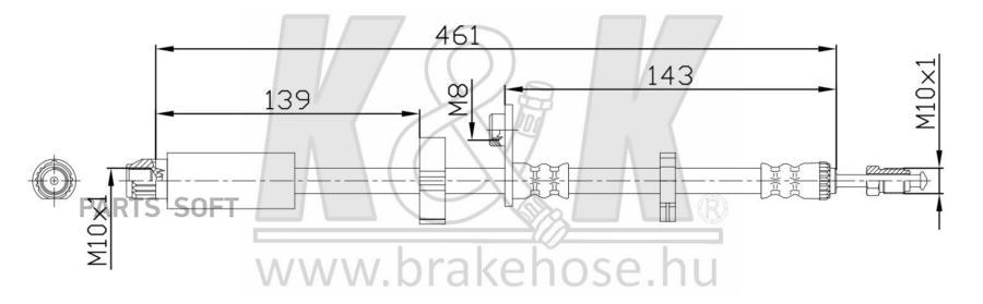 

Шланг Тормозной Передн Citroen: Jumpy 2.0 Hdi 165/2.0 I 07-, Jumpy Фургон 2.0 Hdi 120/2.0
