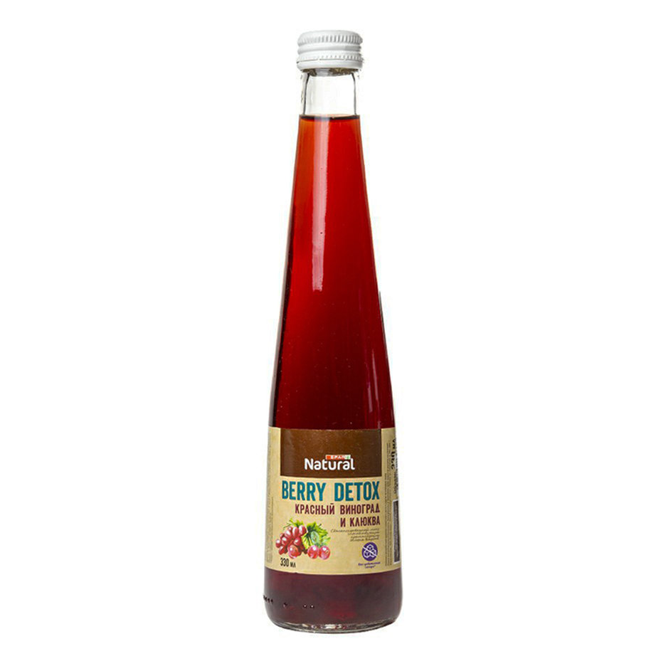 

Напиток сокосодержащий Spar Natural Berry Detox виноград-клюква 0,33 л