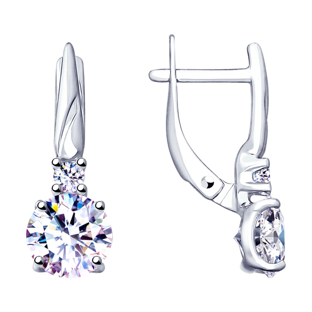 

Серьги из серебра SOKOLOV 94025673, фианит, 94025673