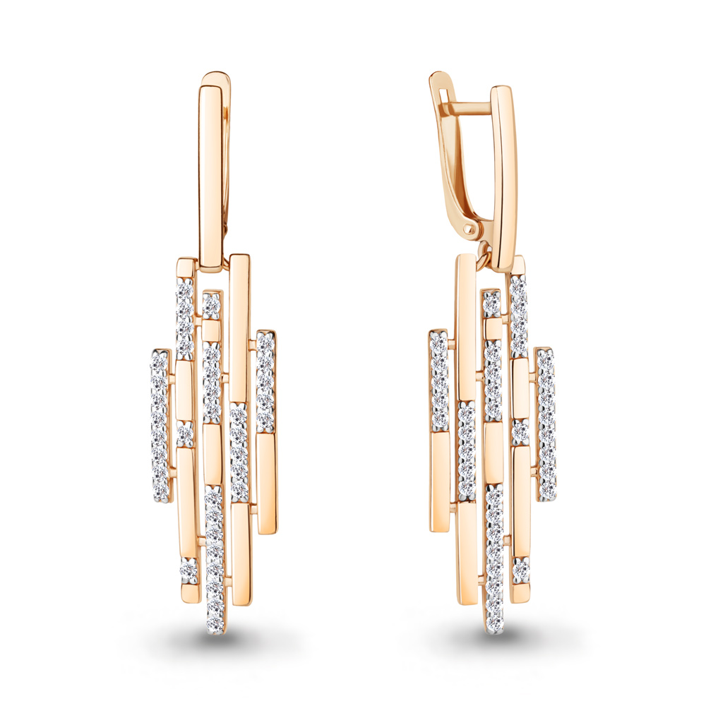 

Серьги из серебра с фианитом Aquamarine Aquamarine 49722А_925_з, 49722А_925_з
