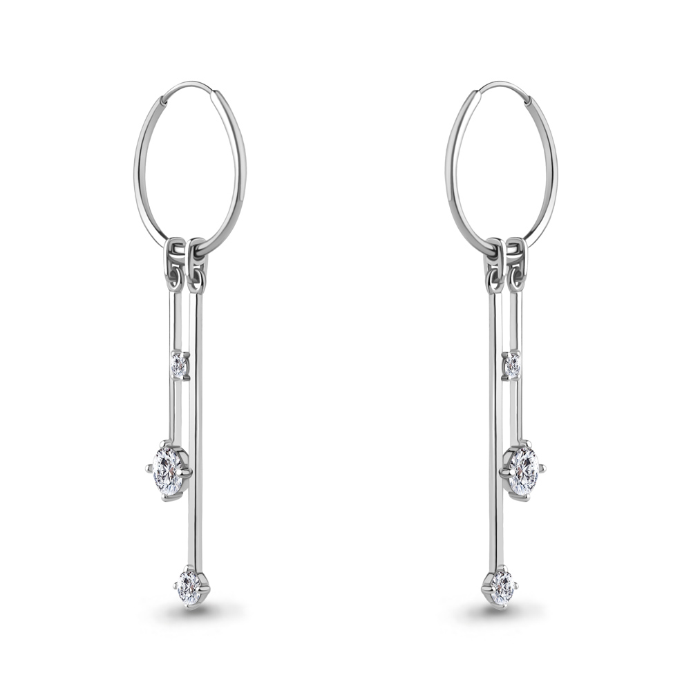

Серьги из серебра с фианитом Aquamarine Aquamarine 49721А_925_р, 49721А_925_р