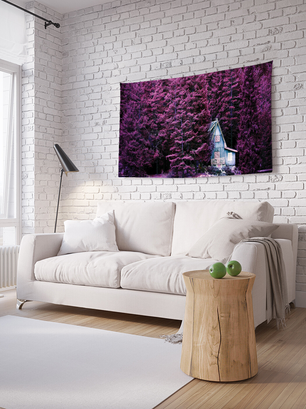 

Горизонтальное фотопанно JoyArty Прячущийся дом, из ткани, 150х200 см