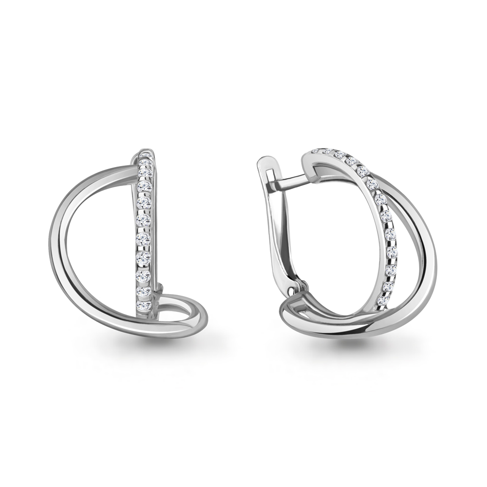 

Серьги из серебра с фианитом Aquamarine Aquamarine 49713А_925_р, 49713А_925_р