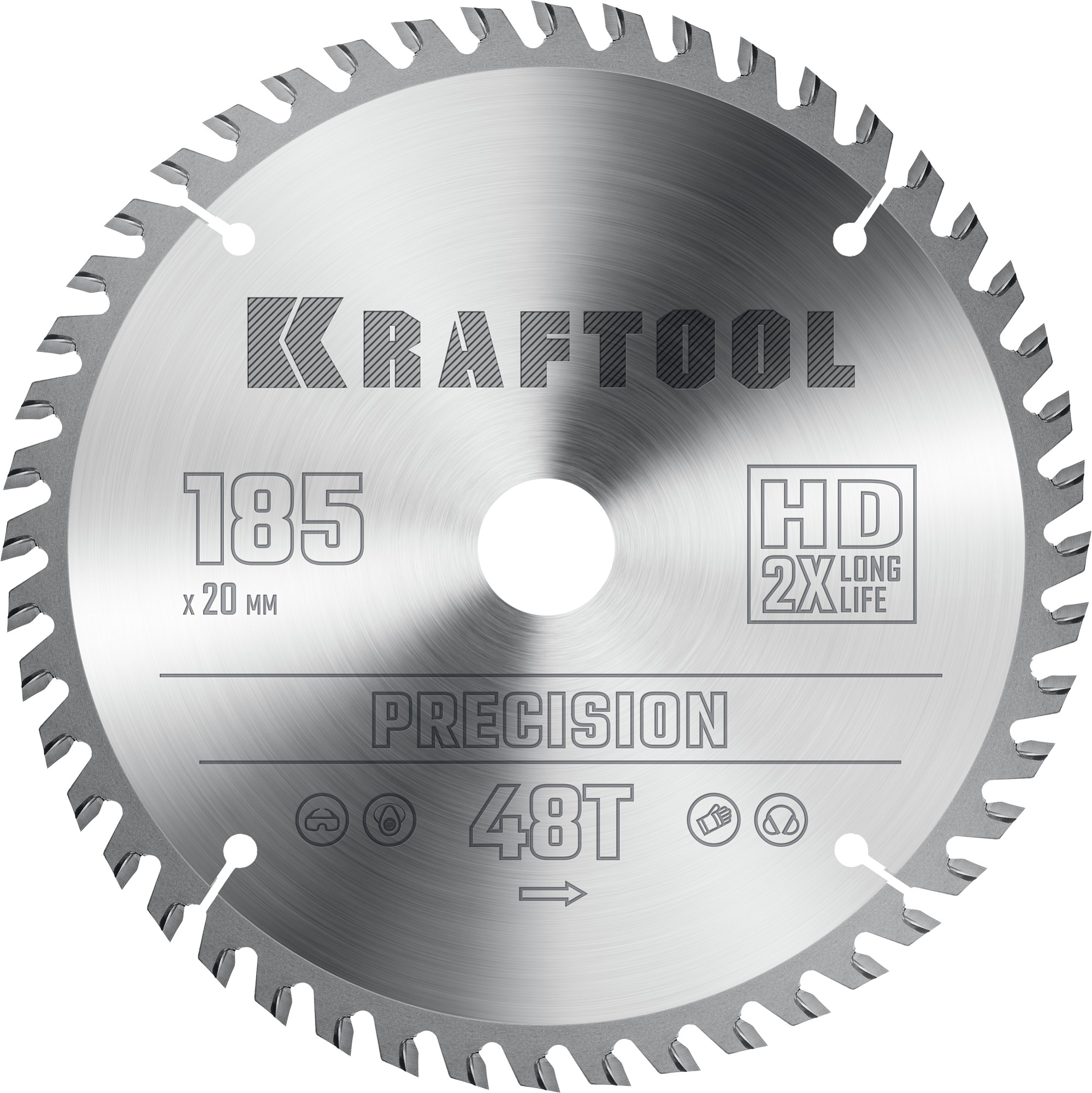 Диск пильный по дереву Kraftool Precission 185x20мм, 48Т 36952-185-20
