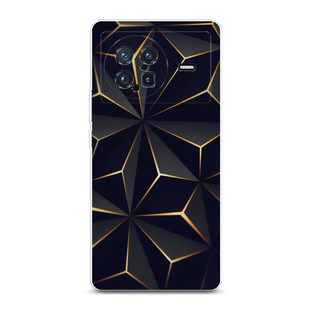 

Чехол на Vivo X Note "Черные полигоны", Золотистый;черный, 266950-3