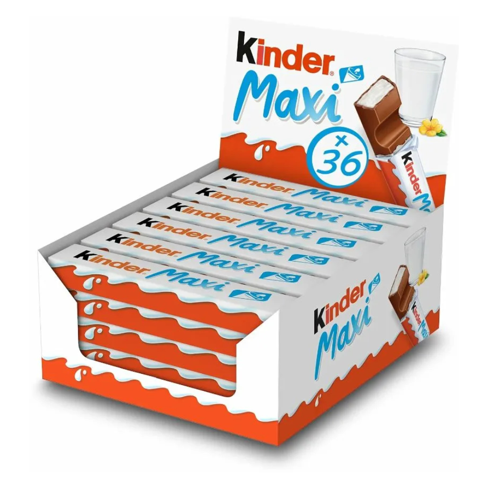

Шоколад Kinder maxi с молочной начинкой, 36x21 г