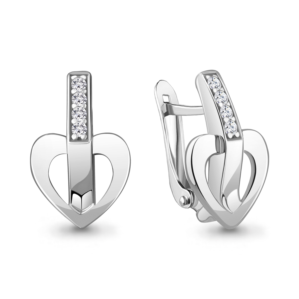 

Серьги из серебра с фианитом Aquamarine Aquamarine 49706А_925_р, 49706А_925_р